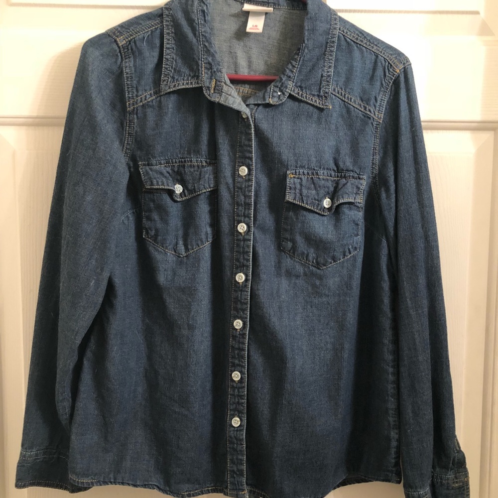 Jean button down shirt